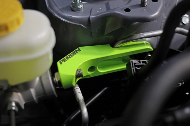 Perrin 13-20 &amp; 2022 Subaru BRZ / 2022 Toyota GR86 Master Cylinder Support - Neon Yellow - PSP-BRK-406NY