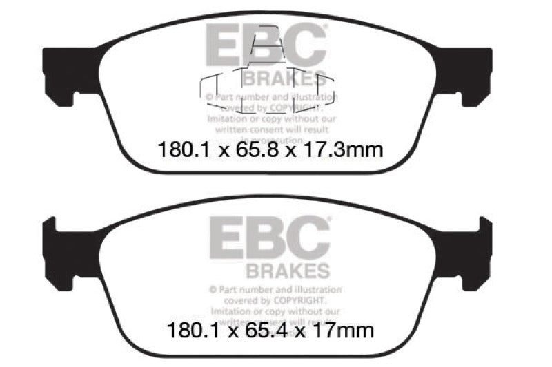 EBC 12+ Ford Focus 2.0 Turbo ST Ultimax2 Front Brake Pads - UD1668