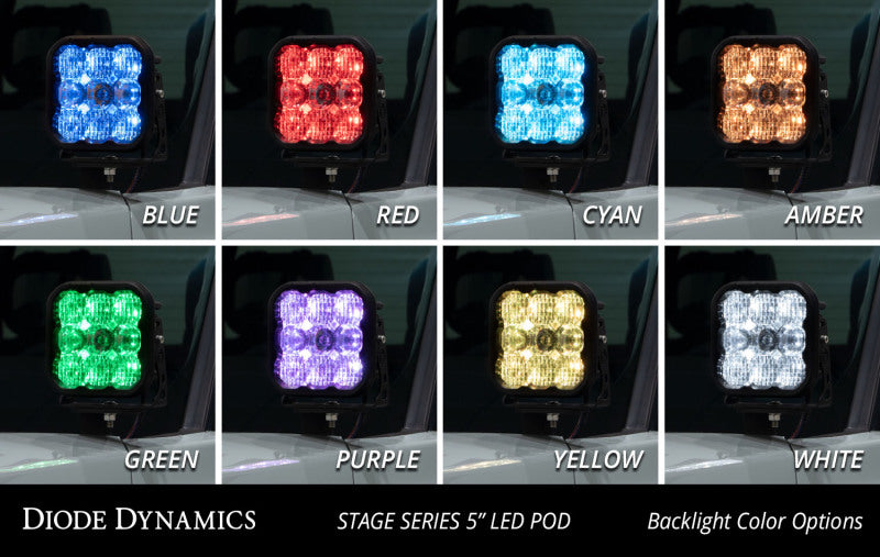 Diode Dynamics 2022 Toyota Tundra SS3 Pro Stage Series Ditch Light Kit - Yellow Combo - DD7396