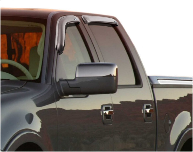 AVS 06-08 Lincoln Mark LT Ventvisor Outside Mount Front &amp; Rear Window Deflectors 4pc - Chrome