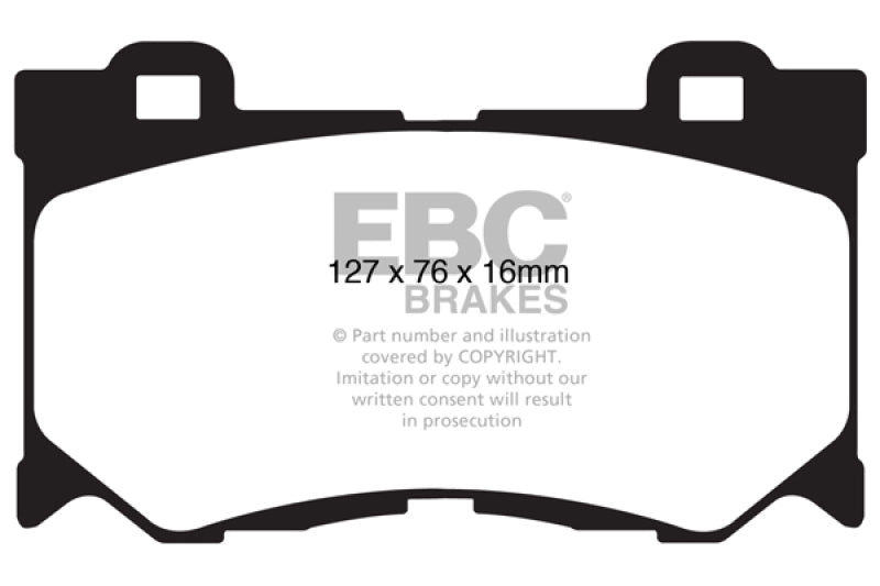 Clearance - EBC 08-13 Infiniti FX50 5.0 Yellowstuff Front Brake Pads DP41823R