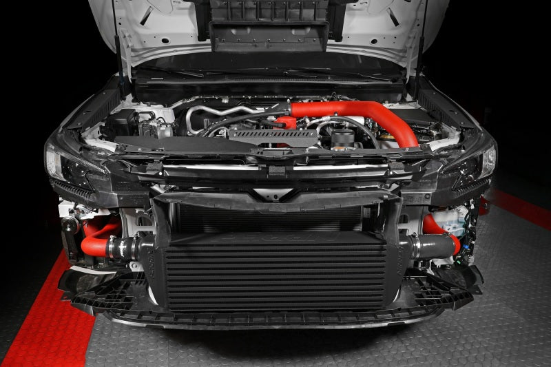 Perrin 22-23 Subaru WRX Front Mount Intercooler Kit (Red Tubes &amp; Black Core) - PSP-ITR-441BK/RD