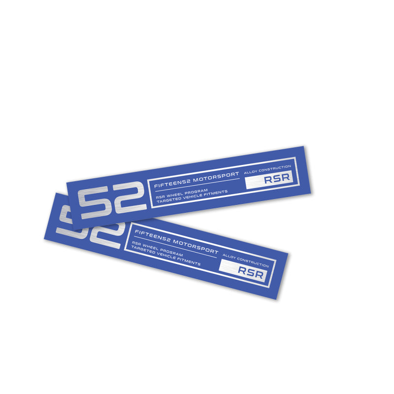 fifteen52 Holeshot RSR Wheel Lip Decal Set of Four - Blue - 52-RSR-LIPDECAL-BLUE-SET