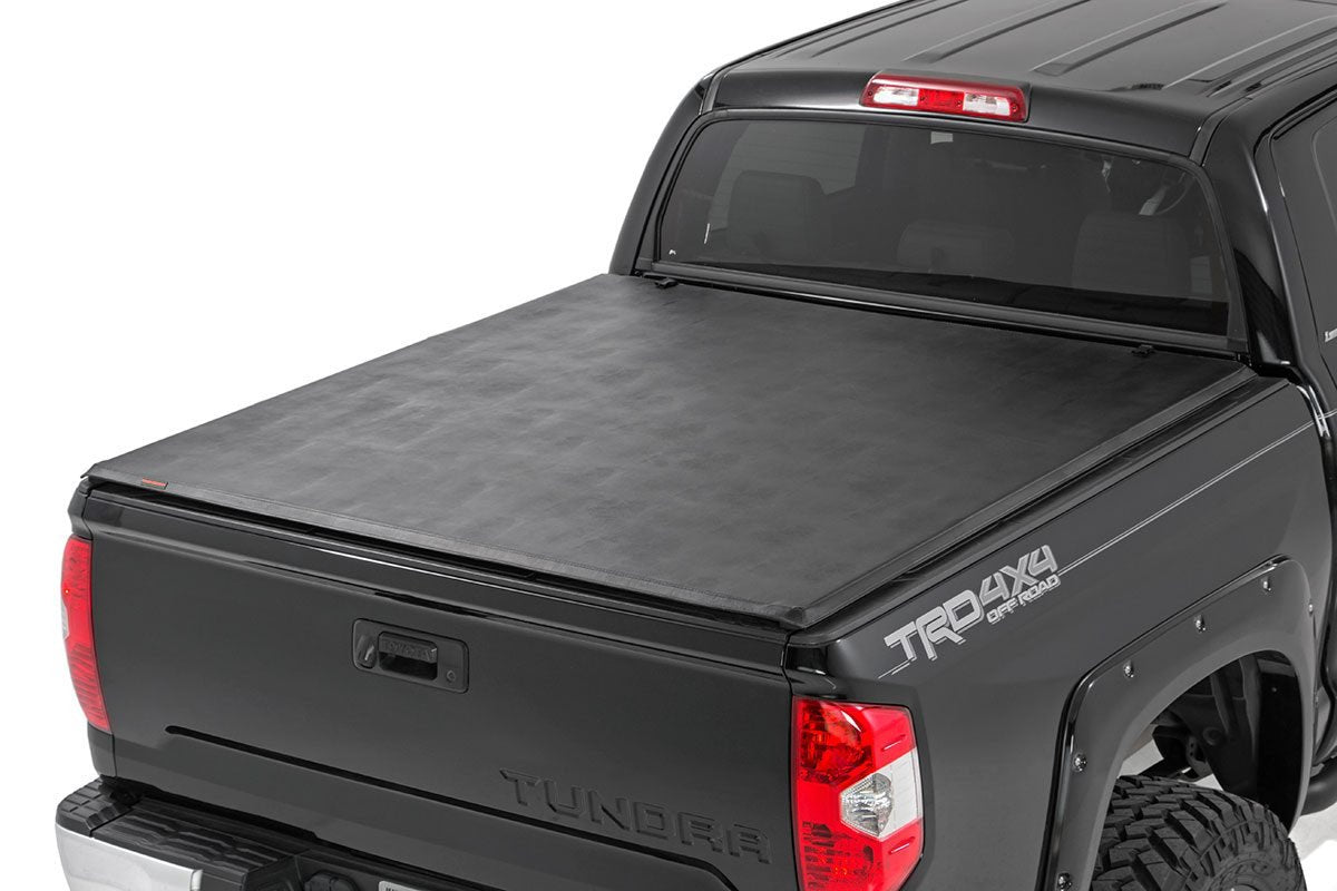 Soft Tri-Fold Bed Cover | 5&#39;7&quot; Bed | No OE Rail | Toyota Tundra (07-24)