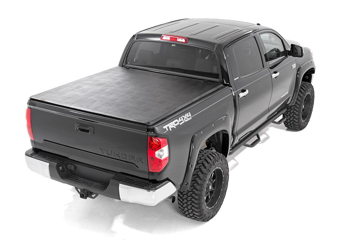 Soft Tri-Fold Bed Cover | 5&#39;7&quot; Bed | No OE Rail | Toyota Tundra (07-24)