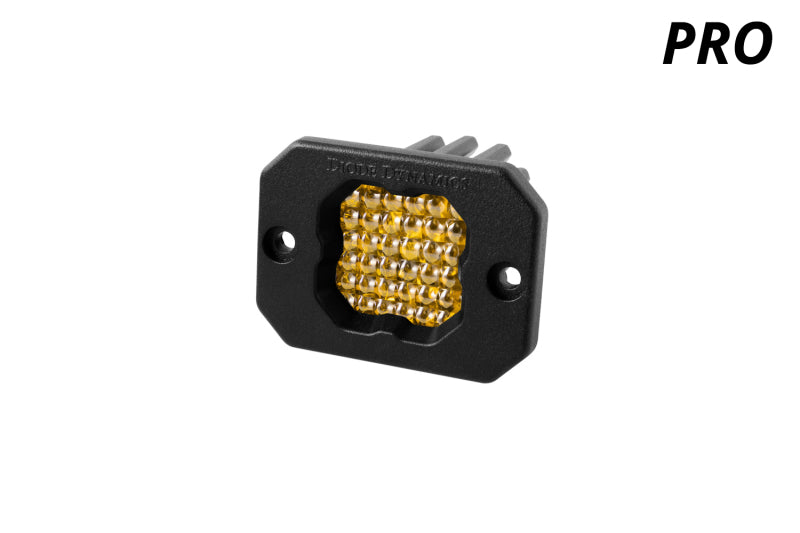 Diode Dynamics Stage Series C1 LED Pod Pro - Yellow Flood Flush ABL Each - DD6478S