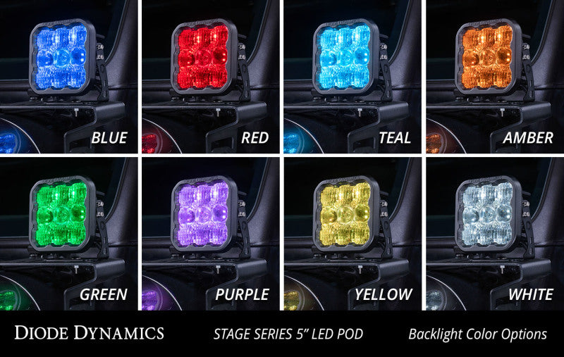 Diode Dynamics SS5 LED Pod Pro - White Flood (Pair) - DD6776P