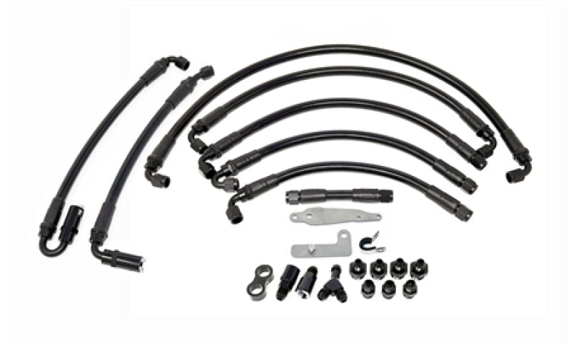 Torque Solution PTFE Fuel Line Kit w/ Flex Fuel - Subaru WRX STI 08-21 / WRX 08-14 - TS-SU-6FLK-AM-P-08-FF