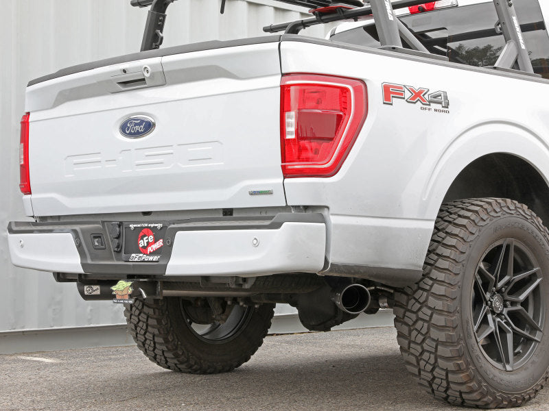 aFe Gemini XV 3in 304 SS Cat-Back Exhaust 2021 Ford F-150 V6 2.7L/3.5L (tt)/V8 5.0L w/ CO Black Tips