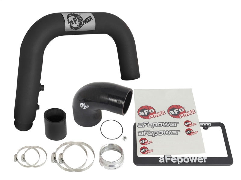 aFe BladeRunner 2.5in Black IC Tube Hot Side w/ Coupling &amp; Clamp Kit 2016 GM Colorado/Canyon 2.8L