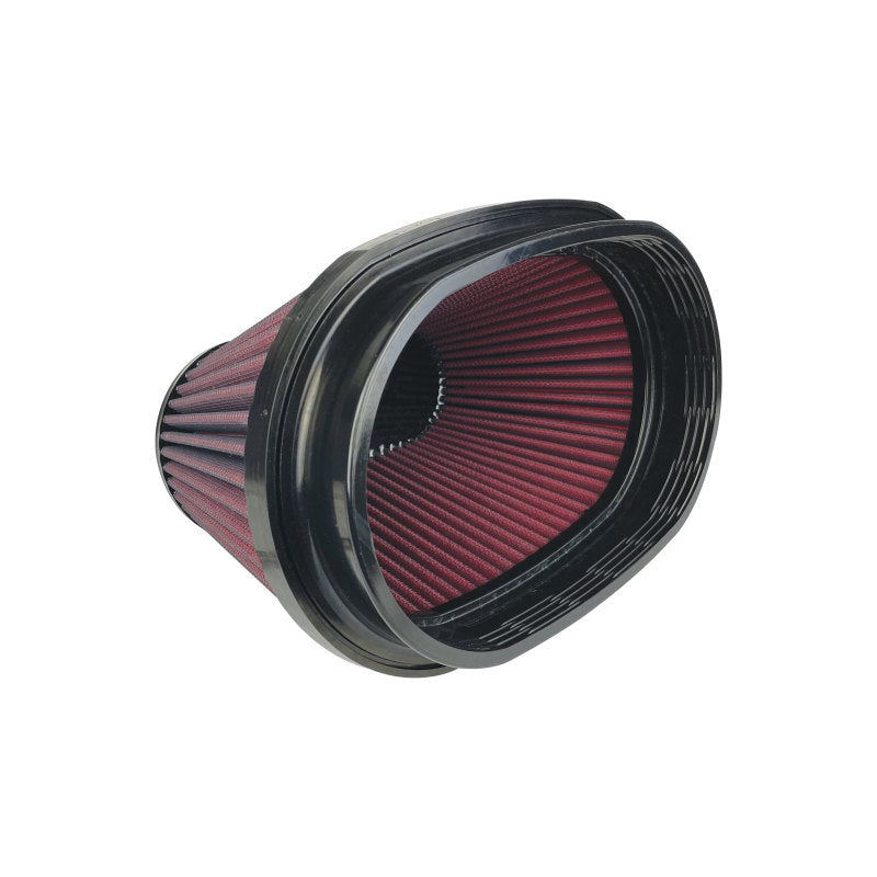 Injen Oiled Air Filter 8.5x5.63in Oval ID / 9.92x7.17in Base / 5.7in HT / 6.865ix4.115in Top - X-1126-BR