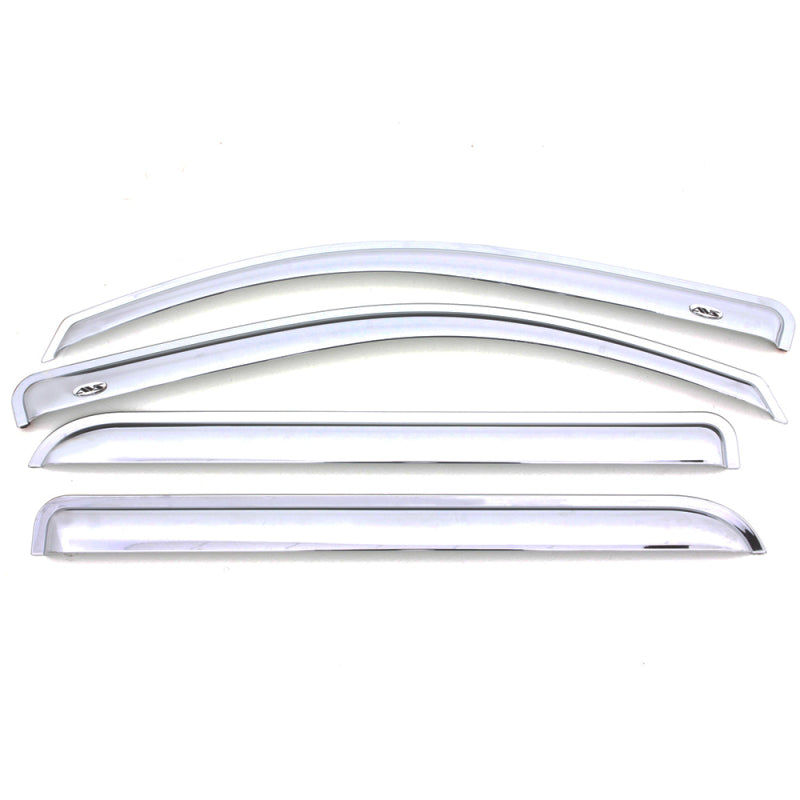 AVS 06-08 Lincoln Mark LT Ventvisor Outside Mount Front &amp; Rear Window Deflectors 4pc - Chrome