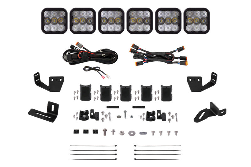 Diode Dynamics Prinsu/Sherpa Roof Racks SS5 7-Pod CrossLink Mounting Bracket Kit Roof Racks - DD7894P