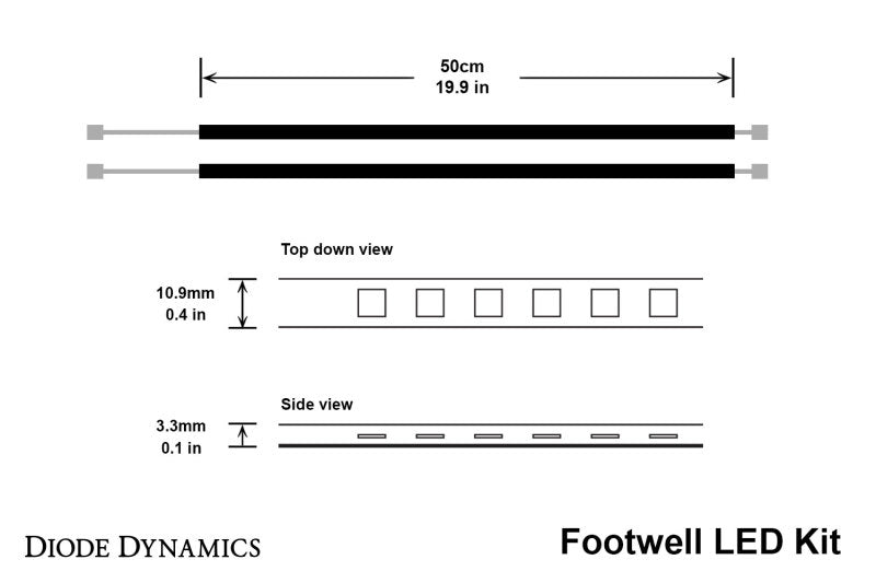 Diode Dynamics LED Footwell Kit - Red - DD0229