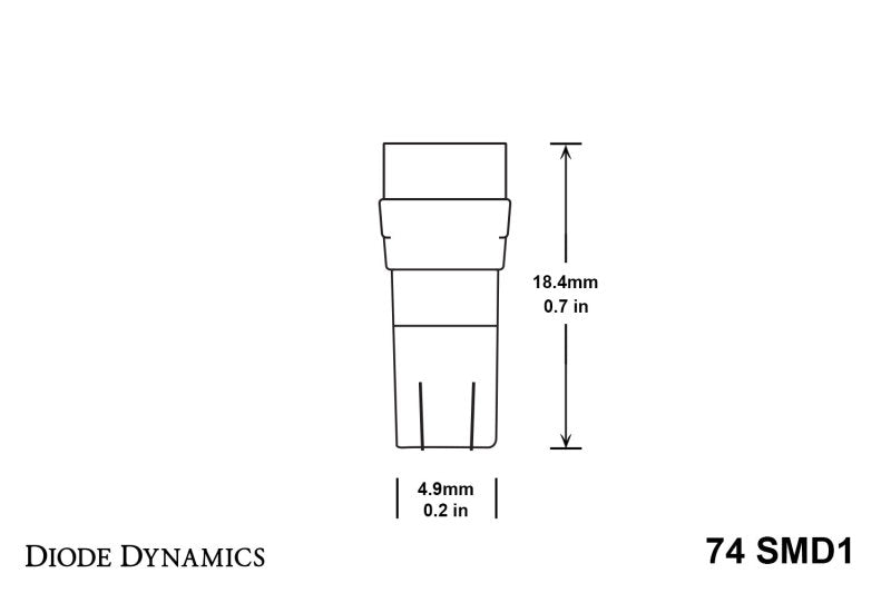 Diode Dynamics 74 SMD1 LED - Red (Single) - DD0122S