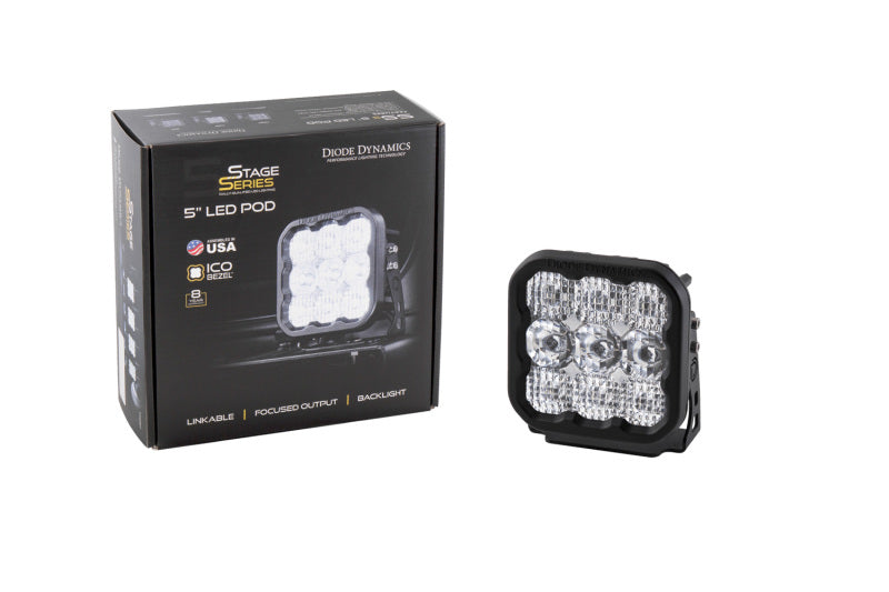 Diode Dynamics SS5 LED Pod Sport - White Flood (Single) - DD6770S