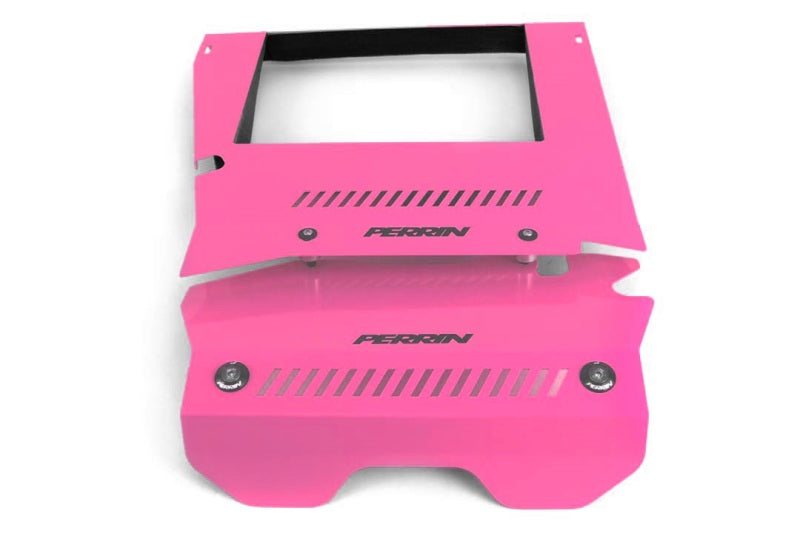 Perrin 2015+ Subaru WRX Engine Cover Kit (Intercooler Shroud + Pulley Cover) - Hyper Pink - PSP-ENG-165HP