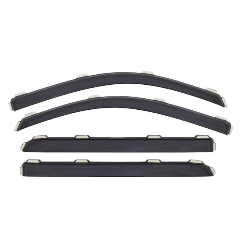 AVS 16-18 Toyota Tacoma Double Cab Ventvisor In-Channel Front &amp; Rear Window Deflectors 4pc - Smoke