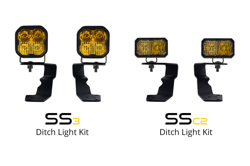 Diode Dynamics 15-21 Subaru WRX/STi Pro Stage Series 2in LED Ditch Light Kit - Yellow Combo - DD6619