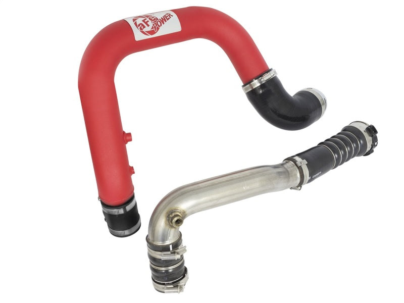 aFe BladeRunner 2.5in Red IC Tube Hot Side w/ Coupling &amp; Clamp Kit 2016 GM Colorado/Canyon 2.8L