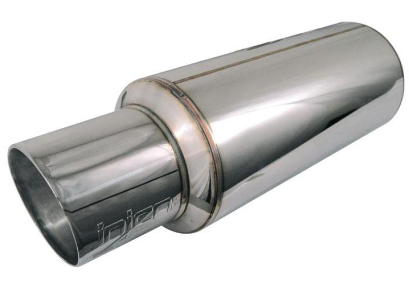 Injen 2 3/8 Universal Muffler w/Stainless Steel resonated rolled tip (Injen embossed logo) - SES225C