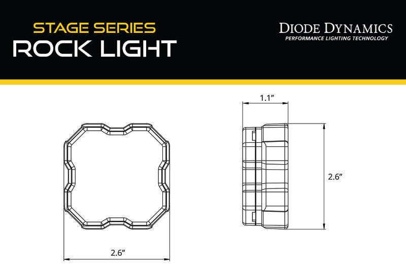 Diode Dynamics Stage Series Rock Light Magnet Mount Adapter Kit (one) - DD7465