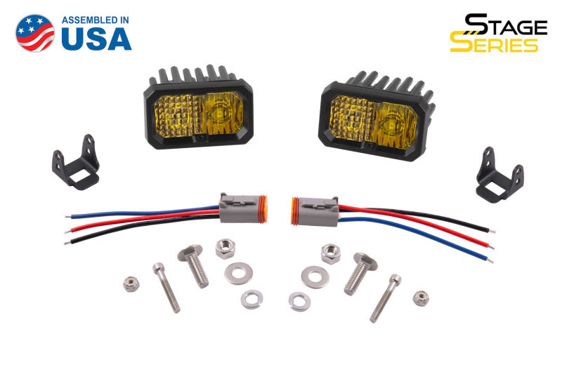 Diode Dynamics Stage Series 2 In LED Pod Pro - Yellow Spot Standard ABL (Pair) - DD6422P