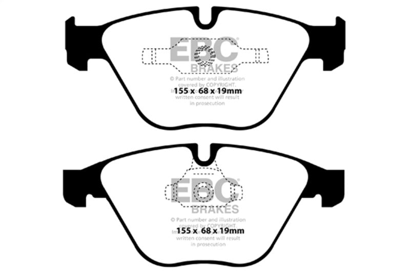 EBC 06-12 BMW 335i 3.0T (E90/E92/E93) Bluestuff Front Brake Pads - DP52006NDX