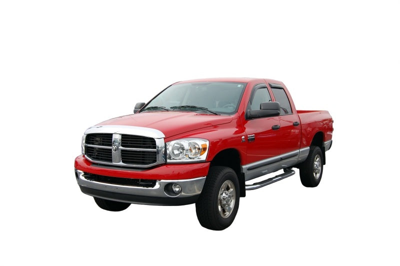 AVS 02-08 Dodge RAM 1500 Quad Cab Ventvisor In-Channel Front &amp; Rear Window Deflectors 4pc - Smoke