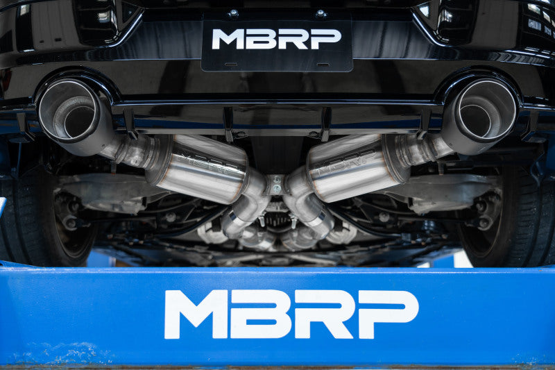 MBRP 23-24 Nissan Z 3.0L Armor Pro T304 Stainless Steel 3in Cat-Back Dual Rear Exit w/ 5in OD CF Tip - S44083CF