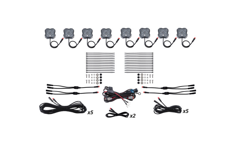 Diode Dynamics Stage Series RGBW LED Rock Light Kit (8-pack) - DD7744C