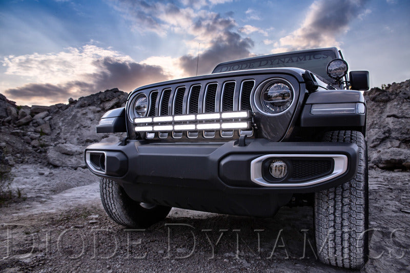 Diode Dynamics 18-21 Jeep JL Wrangler/Gladiator SS30 Bumper Bracket Kit - White Flood (Single) - DD6078