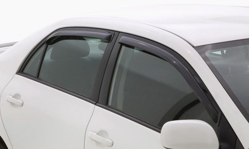 AVS 12-18 Ford Focus Ventvisor In-Channel Front &amp; Rear Window Deflectors 4pc - Smoke