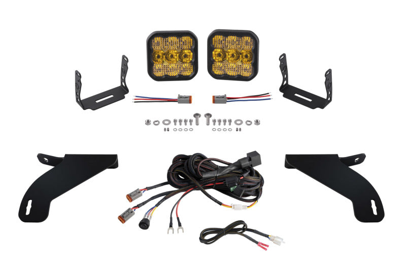 Diode Dynamics 21-22 Ford F-150 SS5 Bumper LED Pod Light Kit - Sport Yellow Combo - DD7327