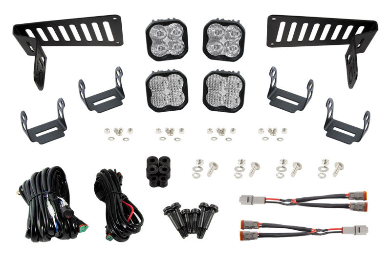 Diode Dynamics 18-21 Jeep JL Wrangler/Gladiator SS3 Cowl LED Bracket Kit - White Sport - DD6553