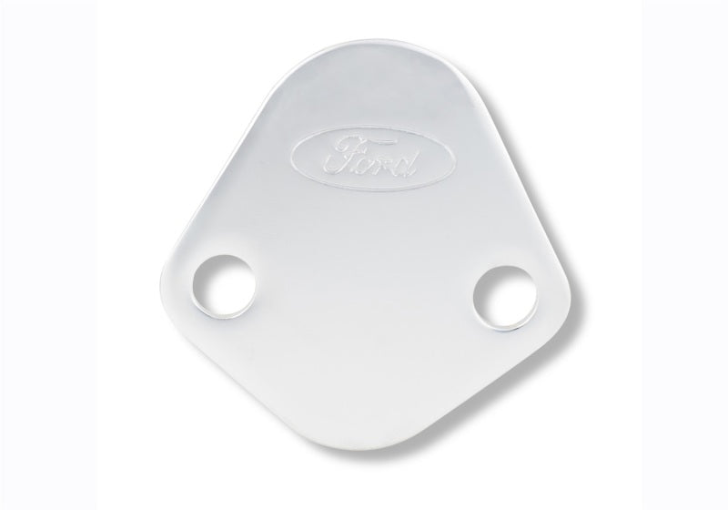 Ford Racing Ford Logo Fuel Pump Blockoff Plate - Chrome - 302-290