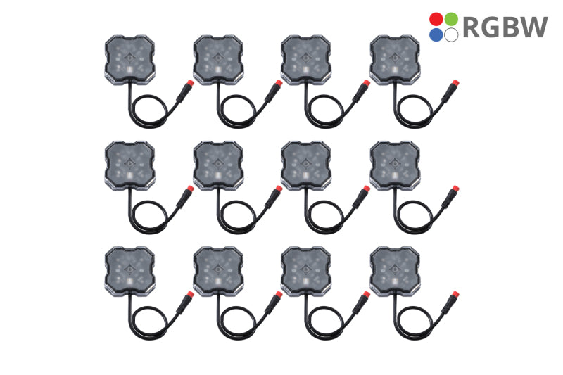 Diode Dynamics RGBW Rock Light Installer Magnet Mount Kit w/Controller (12-pack) - DD7749C