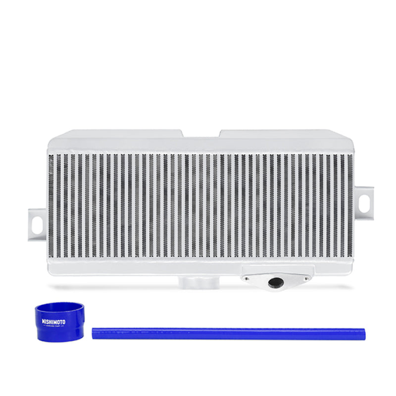 Mishimoto Subaru 08-14 WRX STi Top-Mount Intercooler Kit - Powder Coated Silver &amp; Blue Hoses - MMTMIC-STI-08SLBL