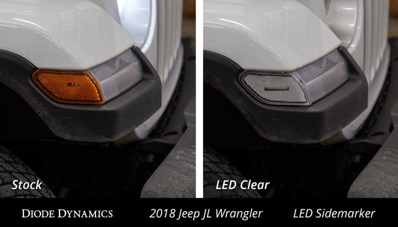 Diode Dynamics 18-21 Jeep JL Wrangler/Gladiator Sidemarkers Clear (set) - DD5068