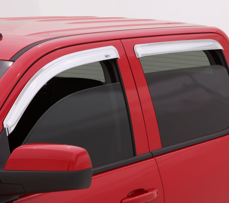 AVS 06-08 Lincoln Mark LT Ventvisor Outside Mount Front &amp; Rear Window Deflectors 4pc - Chrome