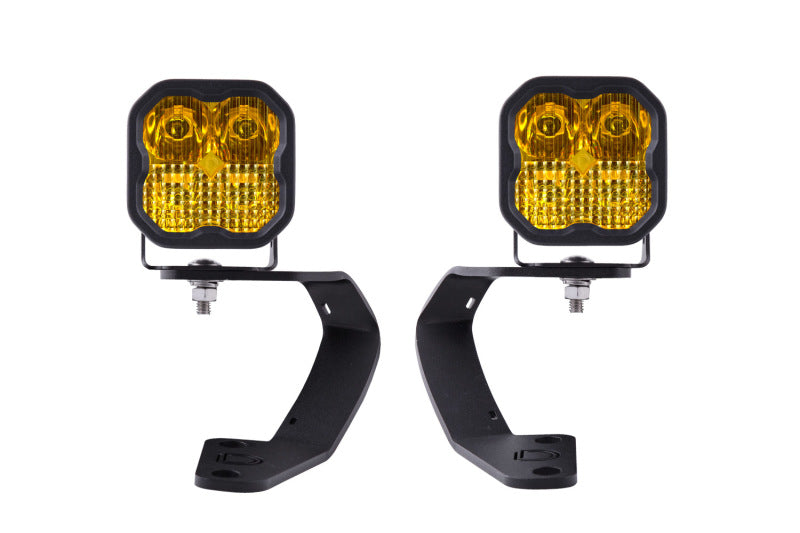 Diode Dynamics 10-21 Toyota 4Runner SS3 LED Ditch Light Kit - Sport Yellow Combo - DD6747