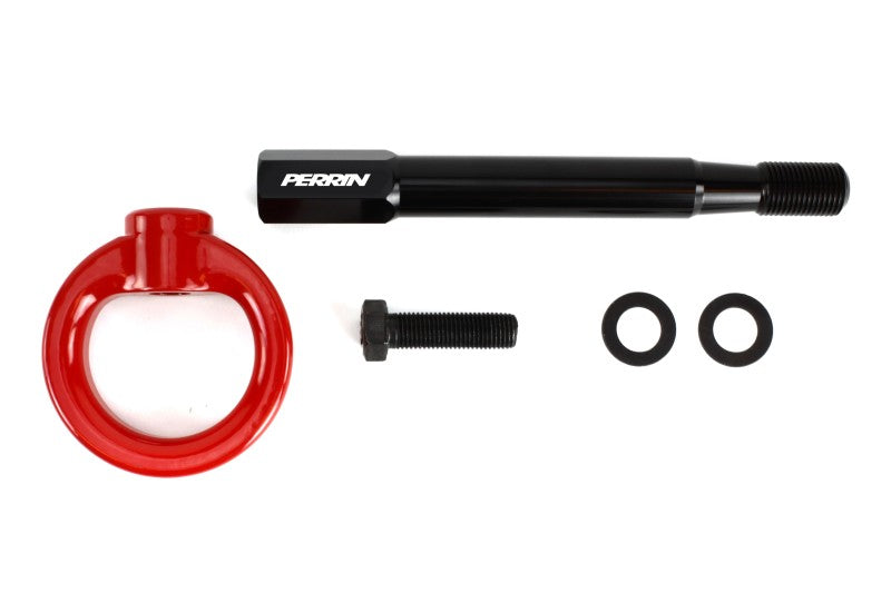 Perrin 2022 Subaru WRX / 18-21 Crosstrek / 14-21 Forester Tow Hook Kit (Front) - Red - PSP-BDY-237RD