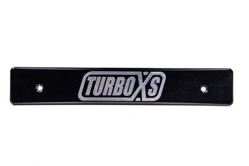 Turbo XS 08-14 Subaru WRX/STi Billet Aluminum License Plate Delete Black Machined TurboXS Logo