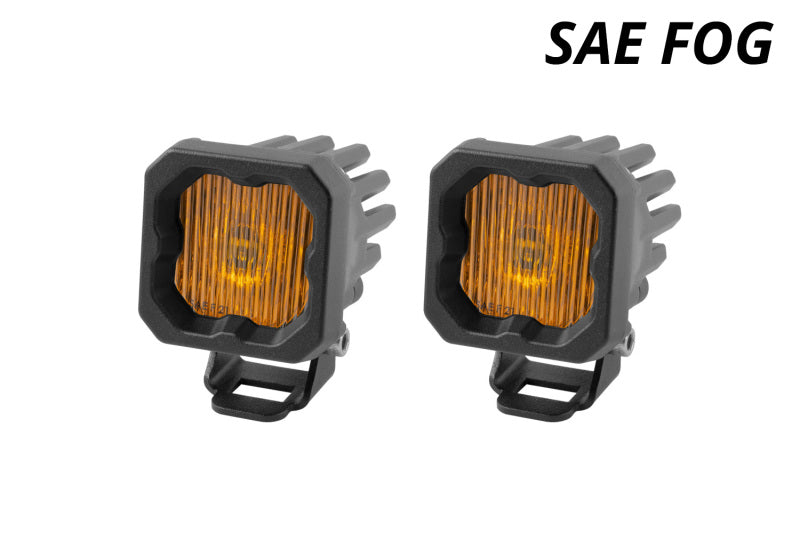 Diode Dynamics Stage Series C1 LED Pod - Yellow SAE Fog Standard ABL (Pair) - DD6848P