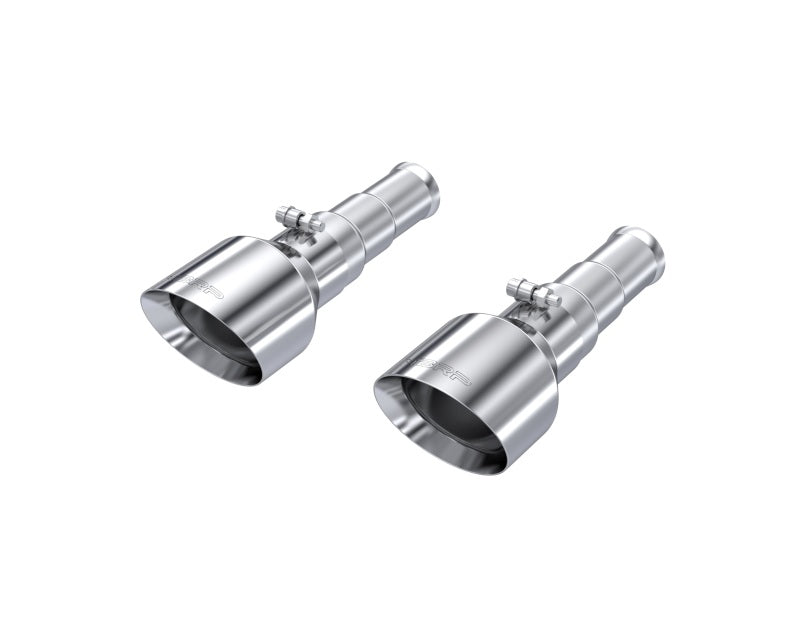 MBRP 19-24 Ram 1500 5.7L Hemi 3in Inlet 5in OD Dual Wall Angle Cut T304 SS Exhaust Tips - Pairs - T5199