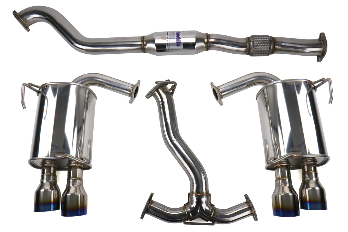 Invidia 15+ Subaru STI 4Dr Q300 Single Layer Titanium Burnt Quad Tip Cat-Back Exhaust