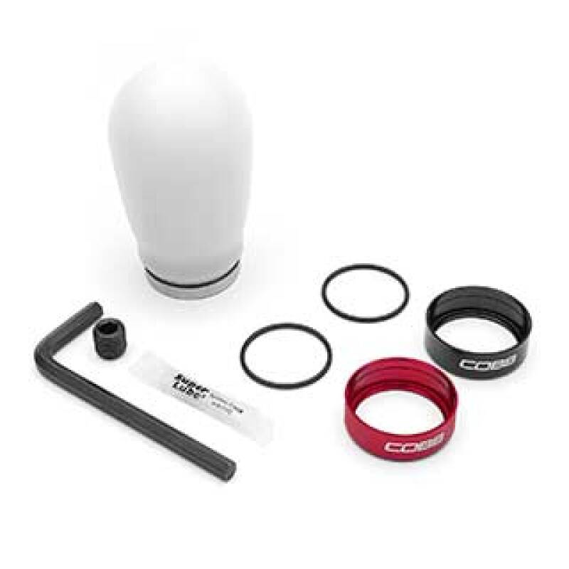 COBB 04-24 Volkswagen Golf GTI / 14-24 Volkswagen Golf R Tall Weighted Shift Knob - White - 2V1370-W