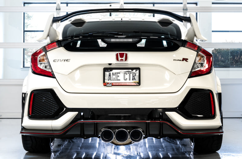 AWE Tuning 2017+ Honda Civic Type R Touring Edition Exhaust w/Front Pipe &amp; Triple Chrome Silver Tips