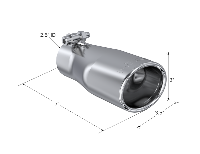 MBRP Universal Tip 3in O.D. Oval 2 inlet 10 length - T5116