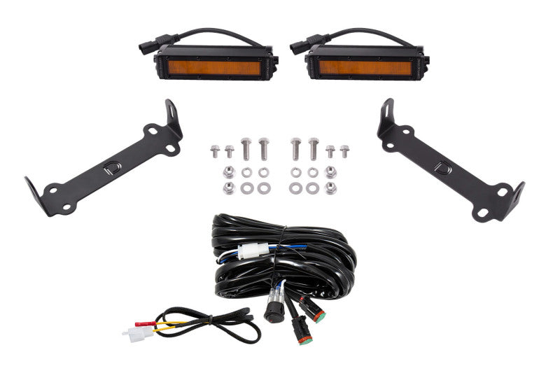 Diode Dynamics 14-21 Toyota 4Runner Stage Series SAE/DOT LED Lightbar Kit - Amber SAE/DOT Wide - DD6758